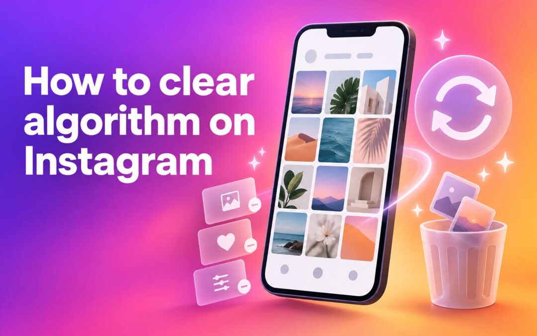 Person refreshing Instagram recommendations on a smartphone to reset their feed